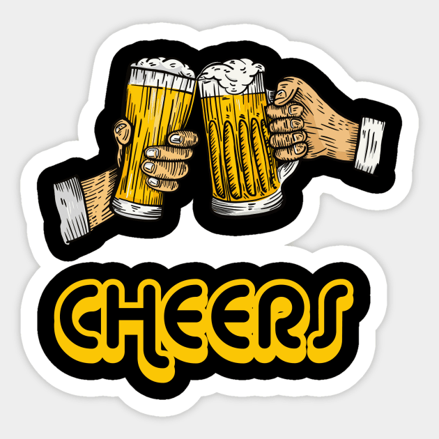 Cheers beer Sticker by Imutobi